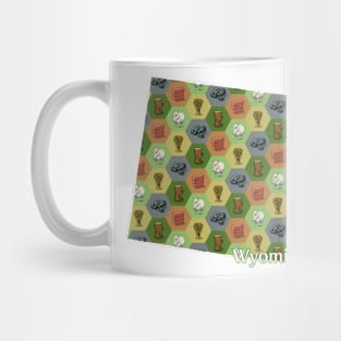 Wyoming State Map Board Games Mug